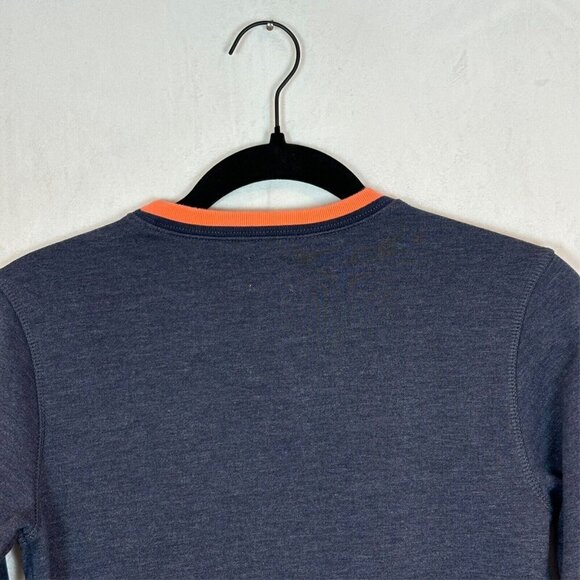 Crewcuts Navy Blue Orange Accent Collar Boys Sweatshirt Size Large 11-12 Classic - Picture 10 of 11